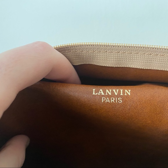 LANVIN Stamped Vintage Clutch Canvas Purse 👛 - Picture 8 of 14